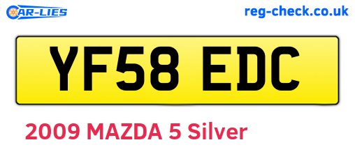 YF58EDC are the vehicle registration plates.