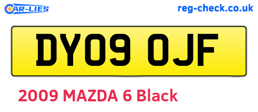 DY09OJF are the vehicle registration plates.