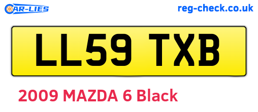 LL59TXB are the vehicle registration plates.