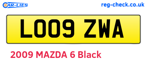 LO09ZWA are the vehicle registration plates.
