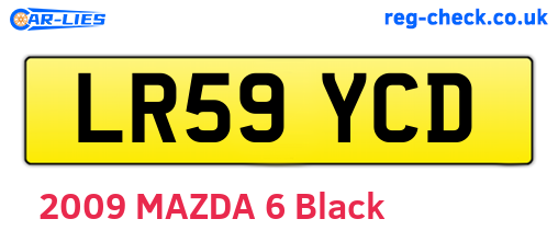 LR59YCD are the vehicle registration plates.