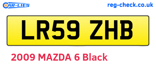 LR59ZHB are the vehicle registration plates.
