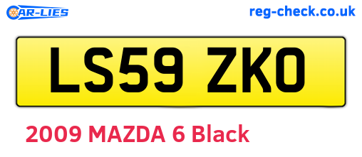 LS59ZKO are the vehicle registration plates.