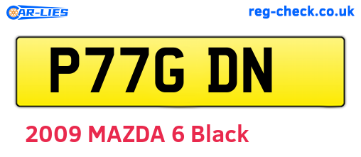 P77GDN are the vehicle registration plates.