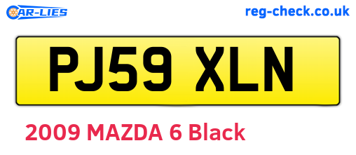 PJ59XLN are the vehicle registration plates.