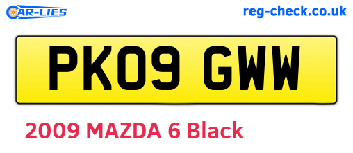 PK09GWW are the vehicle registration plates.