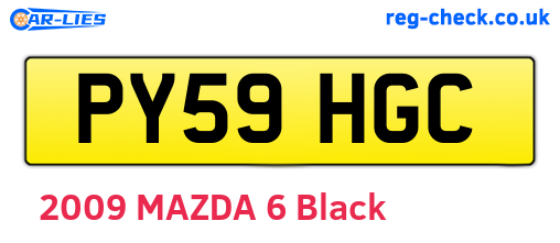 PY59HGC are the vehicle registration plates.