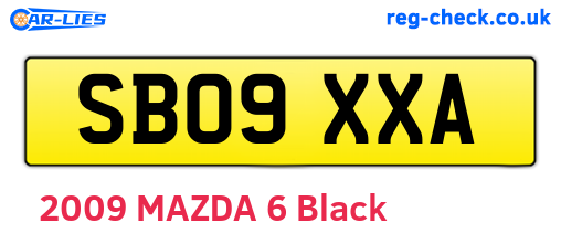 SB09XXA are the vehicle registration plates.