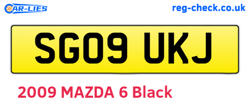 SG09UKJ are the vehicle registration plates.