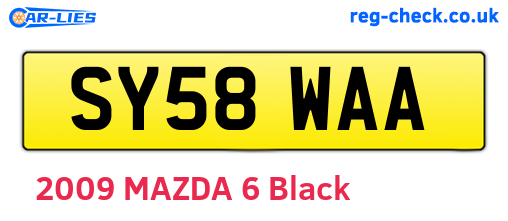 SY58WAA are the vehicle registration plates.