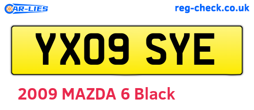 YX09SYE are the vehicle registration plates.