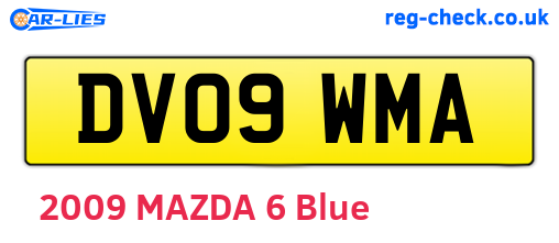 DV09WMA are the vehicle registration plates.