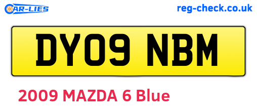 DY09NBM are the vehicle registration plates.
