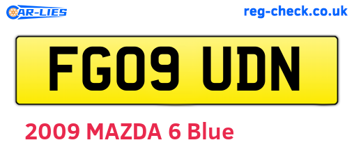 FG09UDN are the vehicle registration plates.