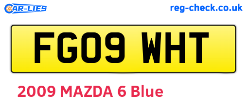 FG09WHT are the vehicle registration plates.