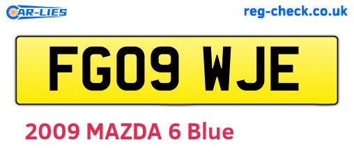 FG09WJE are the vehicle registration plates.