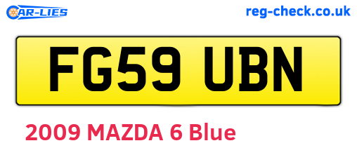 FG59UBN are the vehicle registration plates.