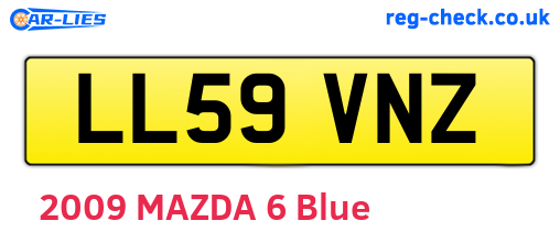 LL59VNZ are the vehicle registration plates.