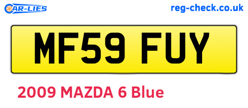 MF59FUY are the vehicle registration plates.