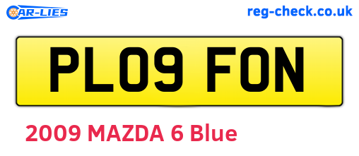 PL09FON are the vehicle registration plates.