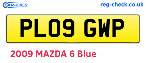 PL09GWP are the vehicle registration plates.