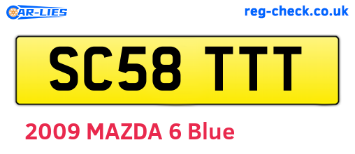 SC58TTT are the vehicle registration plates.
