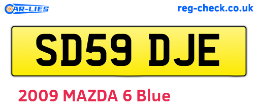 SD59DJE are the vehicle registration plates.