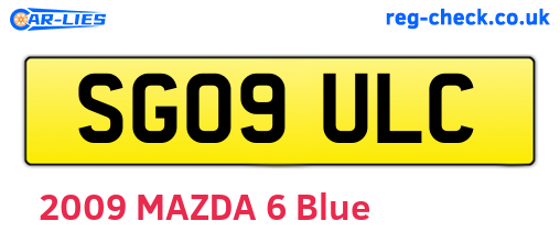 SG09ULC are the vehicle registration plates.