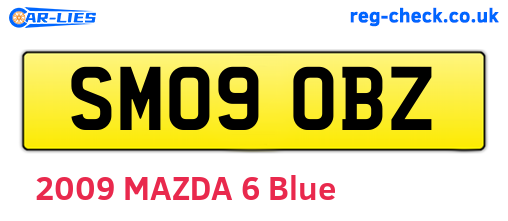 SM09OBZ are the vehicle registration plates.