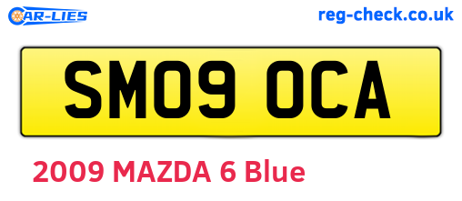 SM09OCA are the vehicle registration plates.