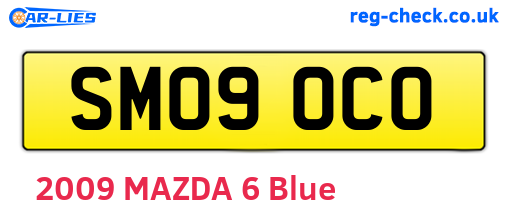SM09OCO are the vehicle registration plates.