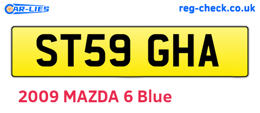 ST59GHA are the vehicle registration plates.
