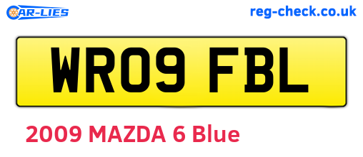 WR09FBL are the vehicle registration plates.
