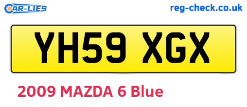 YH59XGX are the vehicle registration plates.