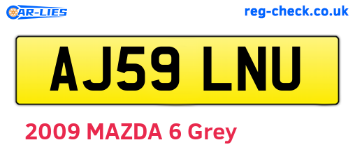 AJ59LNU are the vehicle registration plates.