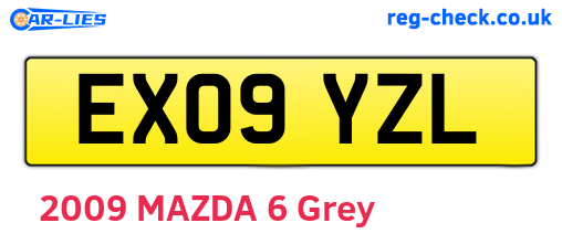 EX09YZL are the vehicle registration plates.