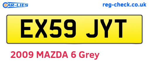 EX59JYT are the vehicle registration plates.