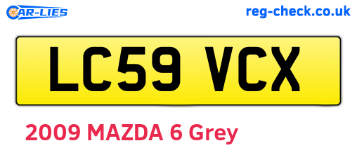 LC59VCX are the vehicle registration plates.