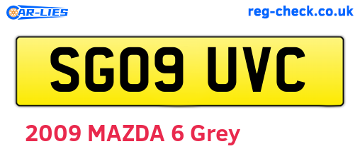 SG09UVC are the vehicle registration plates.