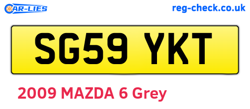 SG59YKT are the vehicle registration plates.