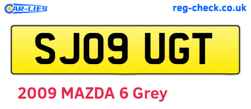 SJ09UGT are the vehicle registration plates.