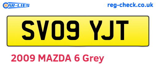 SV09YJT are the vehicle registration plates.