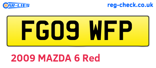 FG09WFP are the vehicle registration plates.