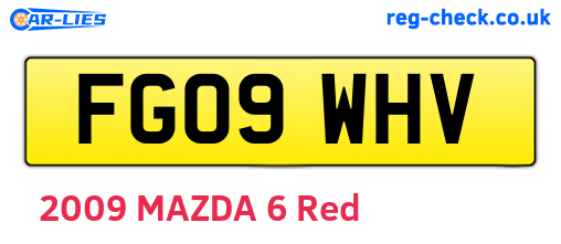 FG09WHV are the vehicle registration plates.