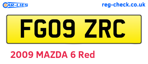 FG09ZRC are the vehicle registration plates.