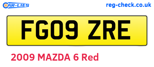 FG09ZRE are the vehicle registration plates.