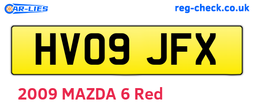 HV09JFX are the vehicle registration plates.