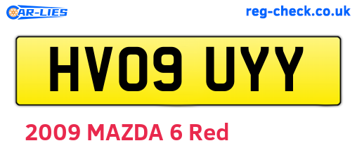HV09UYY are the vehicle registration plates.