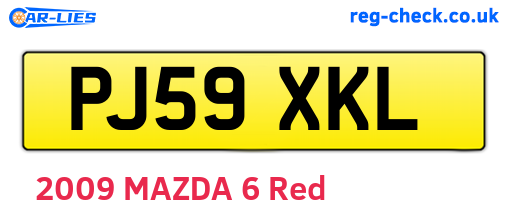 PJ59XKL are the vehicle registration plates.