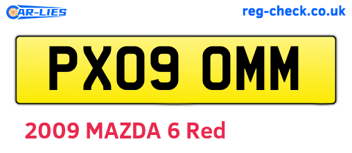 PX09OMM are the vehicle registration plates.